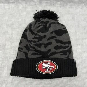 San Francisco 49ers Beanie Hat Cap Mens One Size Black NFL Football Camo '47